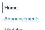 Screenshot of announcement link with an icon of an eye with a line through it.